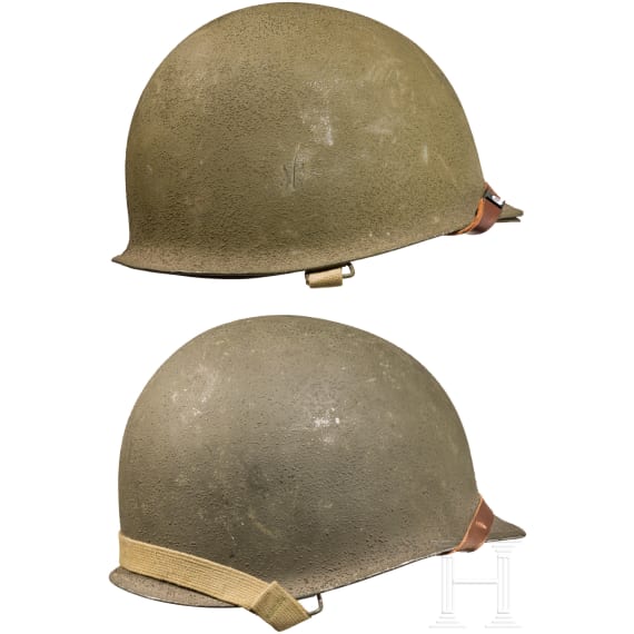 Two US steel helmets M1 with liner