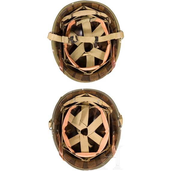 Two US steel helmets M1 with liner