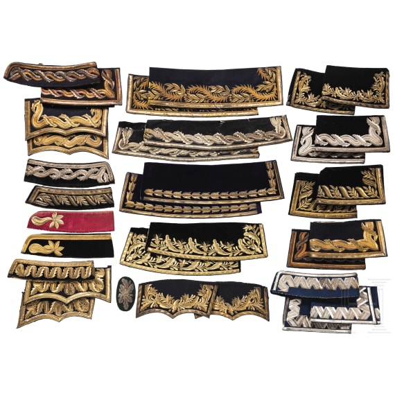 Convolute of embroideries for court and state official uniforms