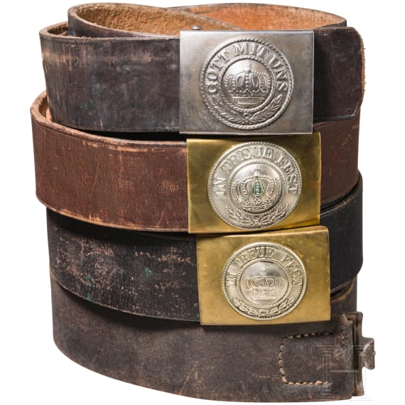 Three belts and one leather strap