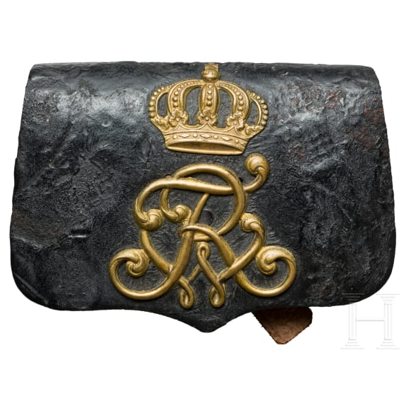 Prussian cartouche box for officers of the mounted troops, around 1900