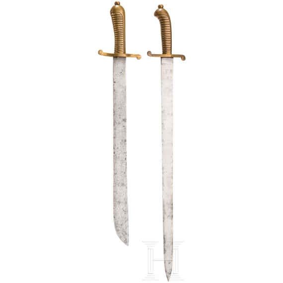 Two Bavarian fascine knifes, 19th century