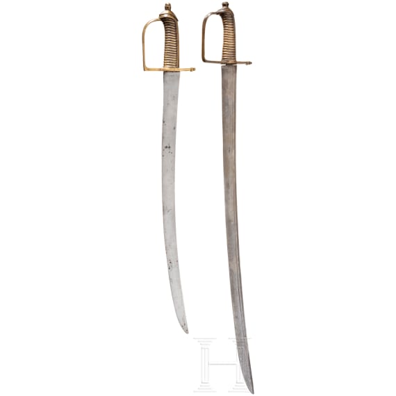 Two Bavarian infantry sabres, similar to M 1794