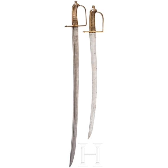 Two Bavarian infantry sabres, similar to M 1794