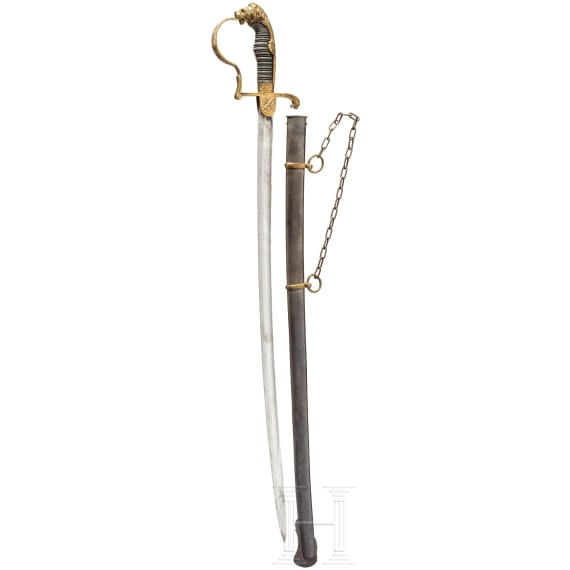 Prussian lion head sabre for artillery officers, c. 1890