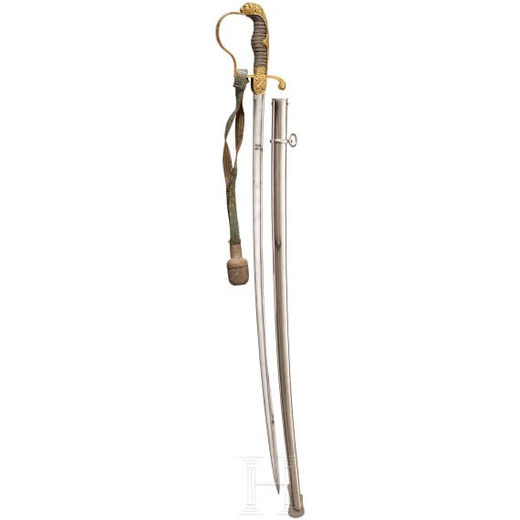 Lion head sabre for artillery officers, Prussia, around 1900