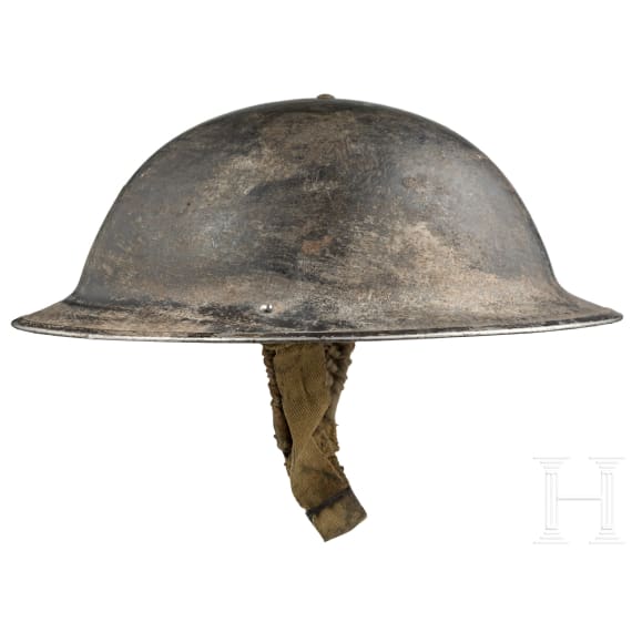 Steel helmet from 1941 and water bottle 1st world war