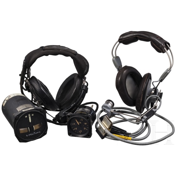 Two headsets, two on-board instruments, partly British, 2nd half of the 20th century