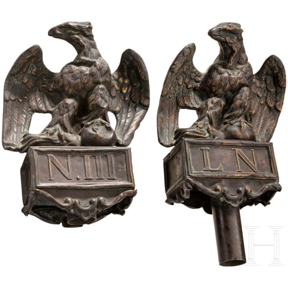Two flagpole tops, 19th century