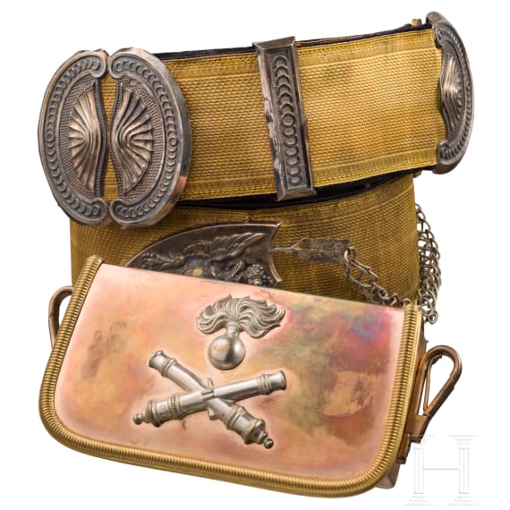 Cartouche box and bandelier for officers of mounted artillery, c. 1930