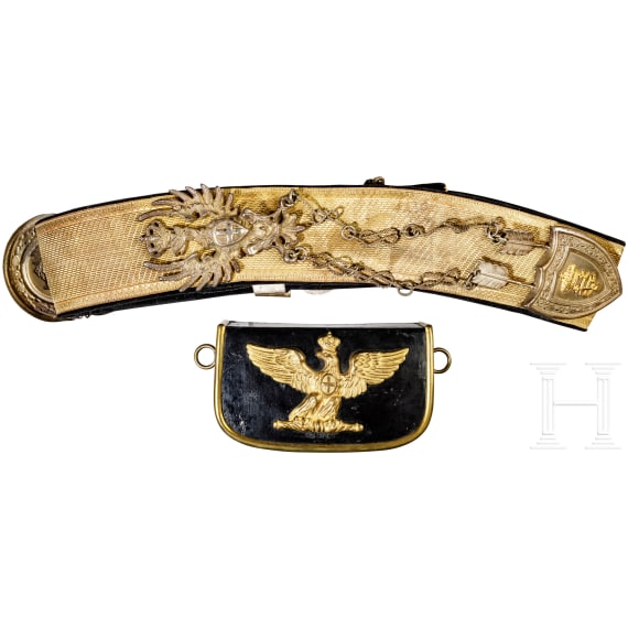 Cartouche box and bandelier for officers, c. 1930