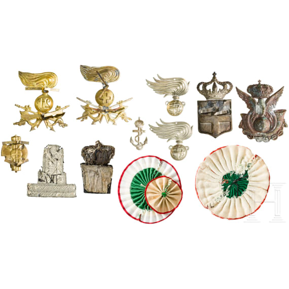 Convolute of international insignia, mostly Italy, 20th century