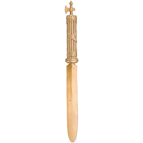 Patriotic letter opener, Italy, c. 1935/40