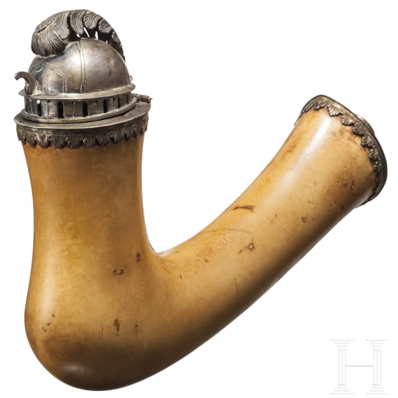 Silvered sepiolite pipe bowl from the reign of Emperor Franz I.