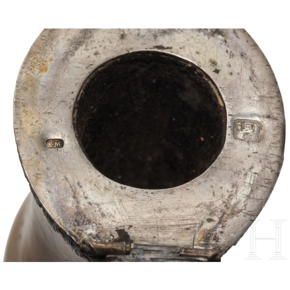 Silvered sepiolite pipe bowl from the reign of Emperor Franz I.