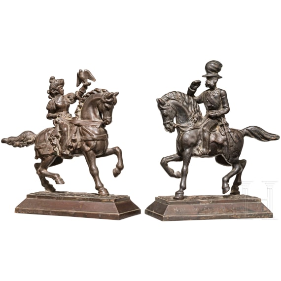 Emperor Franz Josef I. - equestrian statuette, dated Vienna 1898