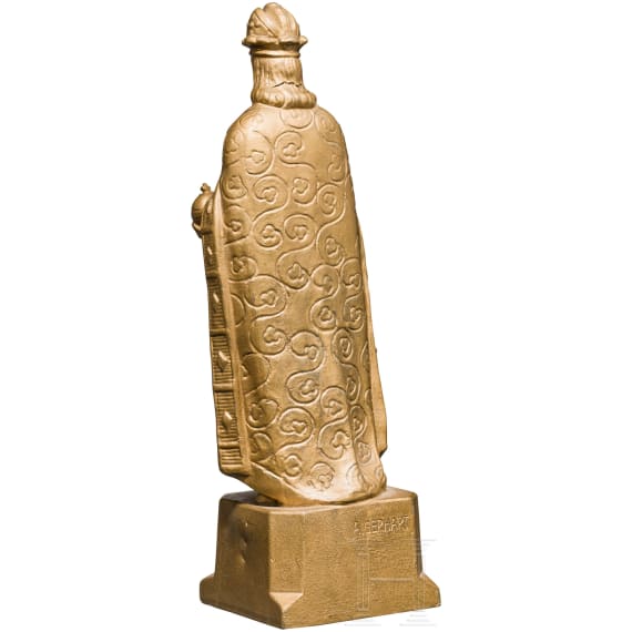 Anton Gerhart (1879 - 1944) - Statuette after the statue of Emperor Maximilian I in Wels