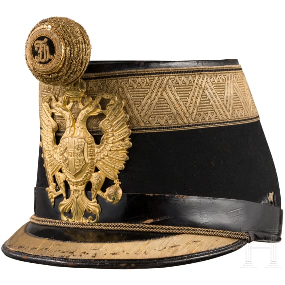 Shako for subaltern officers of the Austro-Hungarian Empire Infantry, Austria, c. 1900