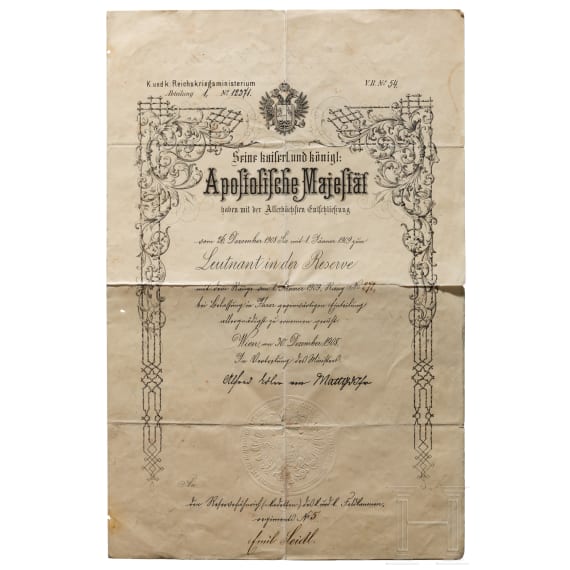 Appointment as lieutenant of the reserve, 1908-15
