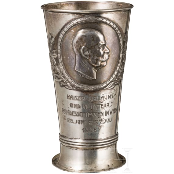 Silver cup for the imperial anniversary and federal shooting, Vienna, 1908