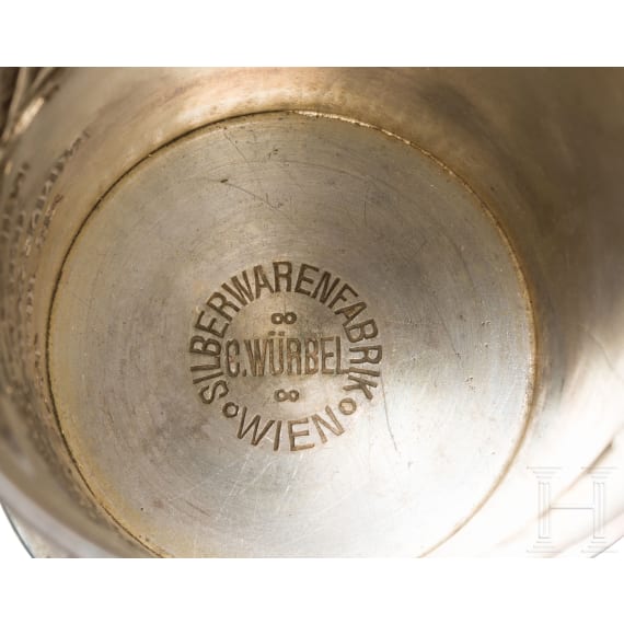 Silver cup for the imperial anniversary and federal shooting, Vienna, 1908