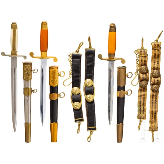 Three daggers for officers, Soviet Russia/Bulgaria
