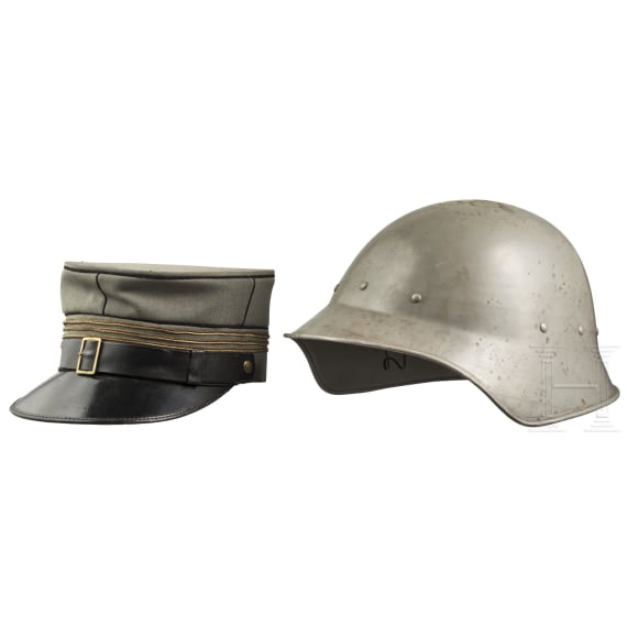 Switzerland - Cap for a captain and steel helmet, 20th century