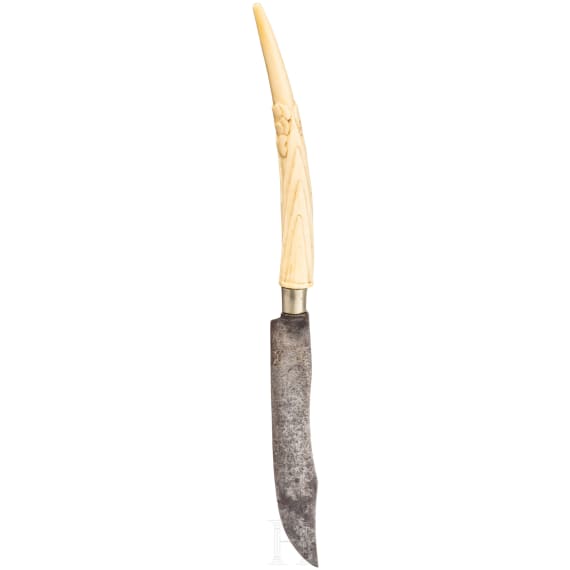 Netherlands - long knife with ivory handle, 19th century