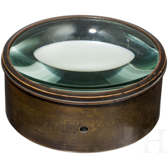 Heavy magnifying glass for maritime use, 19th / 20th century