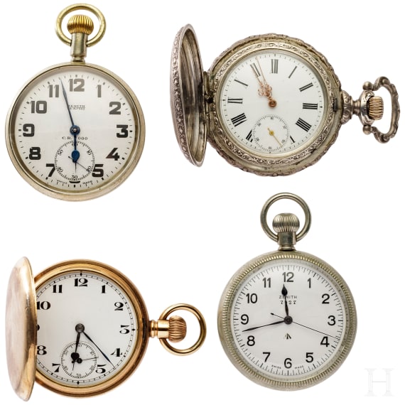 Four pocket watches