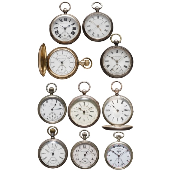 Ten pocket watches