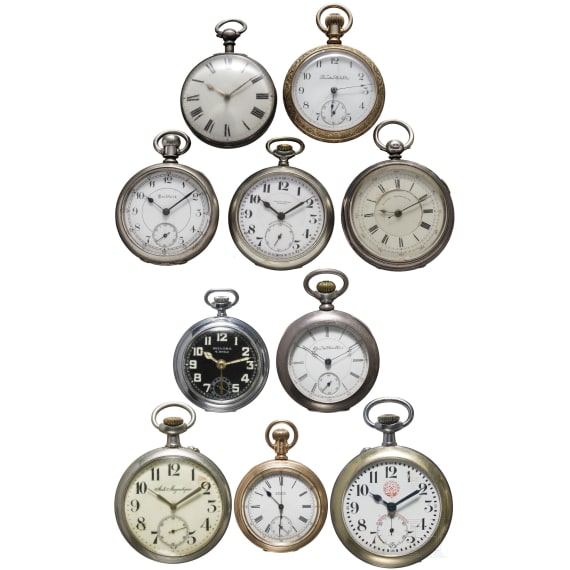 Ten pocket watches