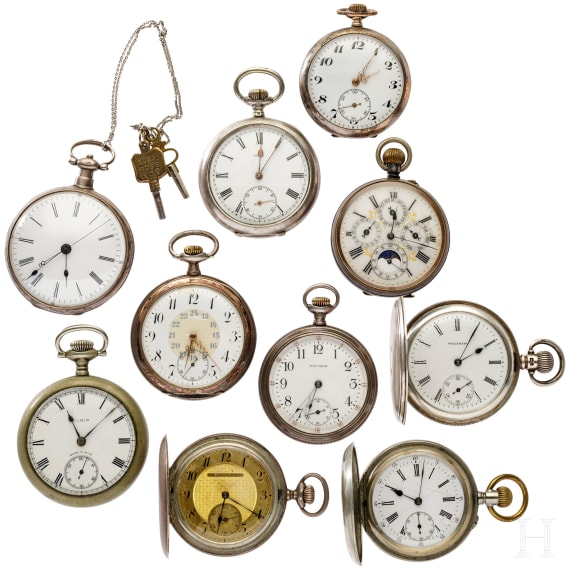 Ten pocket watches