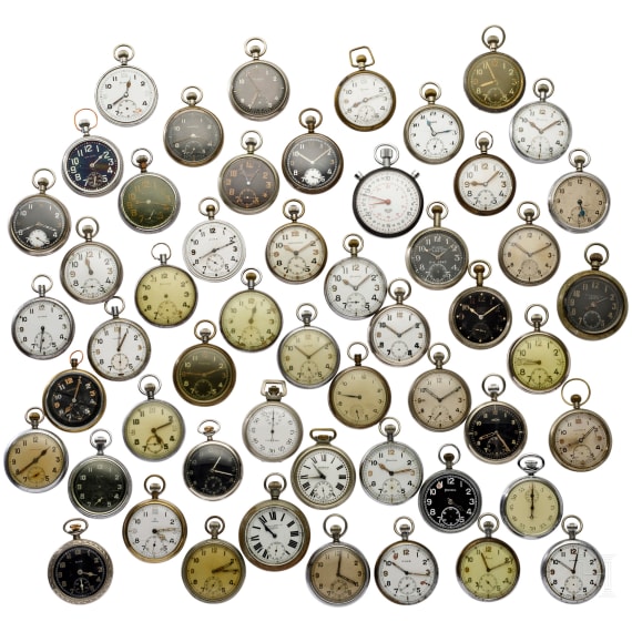 Mixed lot of ca. 50 pocket watches