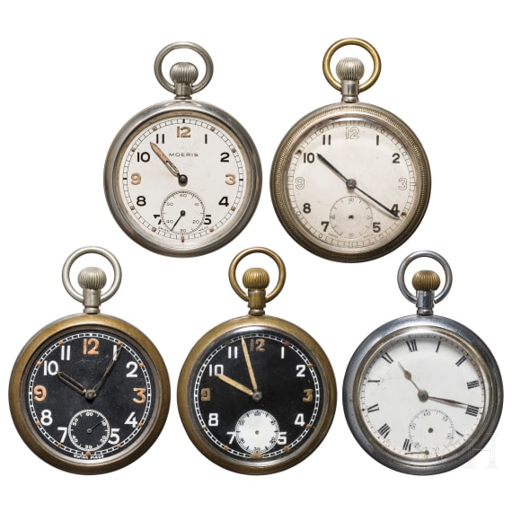 Five service watches of the British Army