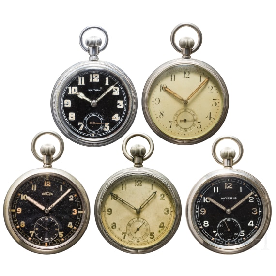 Five service watches of the British Army