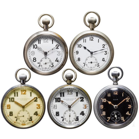 Five service watches of the British Army
