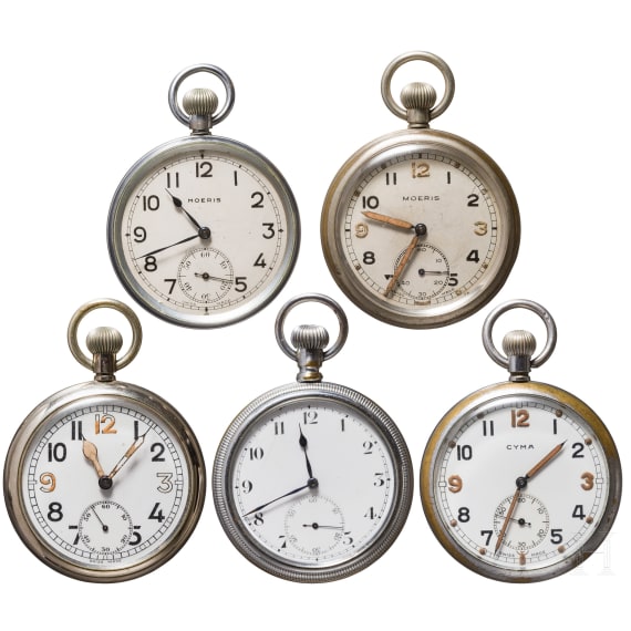 Five service watches of the British Army