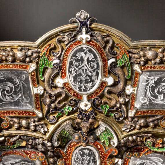 A magnificent ornamental plate with marks for Hermann Ratzersdorfer, Vienna, 19th century