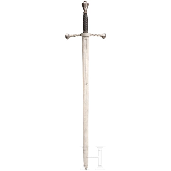 A hand-and-a-half sword, replica in the style of the 16th century (with original pommel)