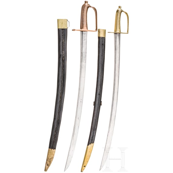 Two infantry sabres, Bavaria, c. 1800