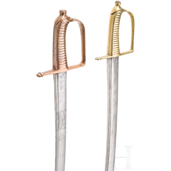 Two infantry sabres, Bavaria, c. 1800