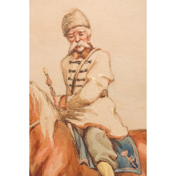 Russian hussars hunting rabbits