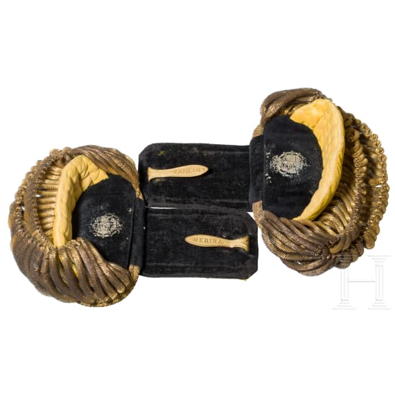A pair of epaulettes from an Italian naval officer, 19th century