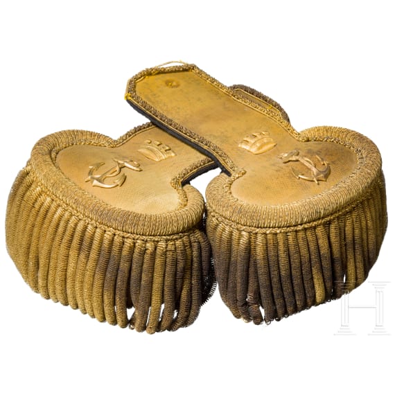A pair of epaulettes from an Italian naval officer, 19th century