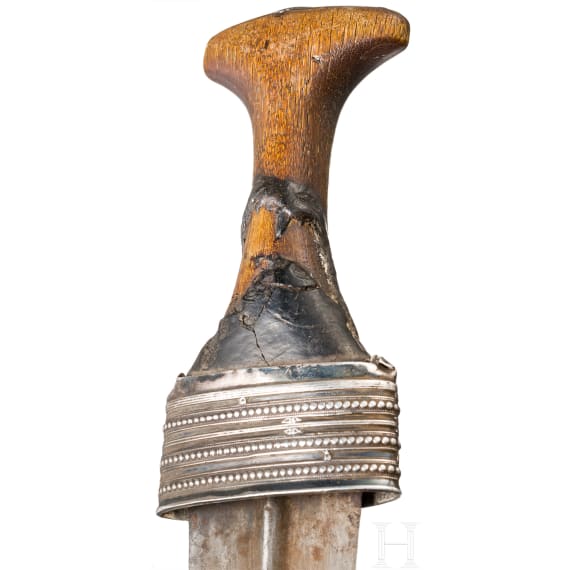 A silver-mounted djambia, Yemen, 19th century