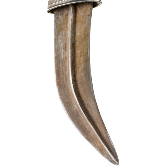 A silver-mounted djambia, Yemen, 19th century