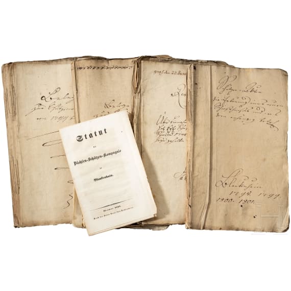 Documents of the riflemen's company Blankenhain, 1747 to 1801
