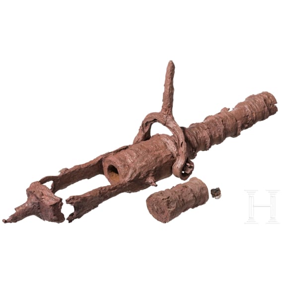 A German/Italian Gothic breech-loading cannon (rail cannon), circa 1500