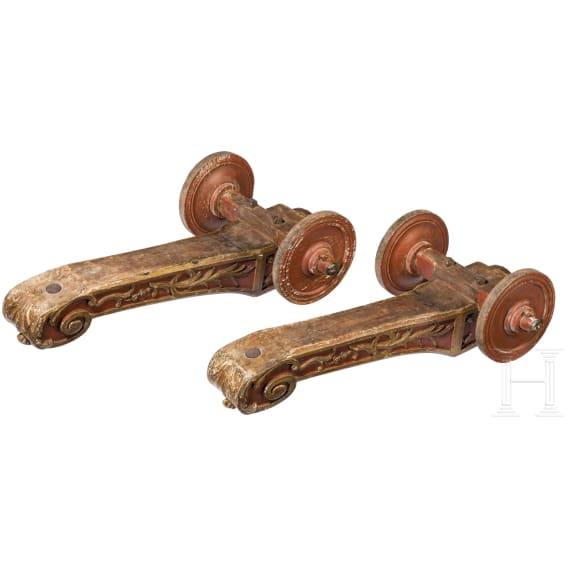 A pair of French courtly saluting cannons from one of Louis XIV's residences, circa 1700